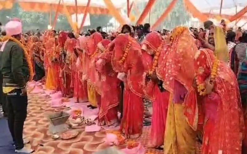 सामूहिक विवाह या खेल मुख्यमंत्री सामूहिक विवाह योजना में बिना दूल्हे के ही करा दी शादी