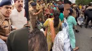 मिगसन बिल्डर की लापरवाही से महिला और मासूम की मौत, परिजनों ने किया हंगामा तो पुलिस ने भगाया